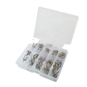 100 Pieces Barbed Hooks box