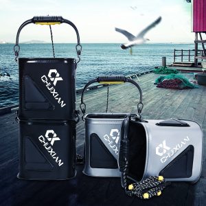 Fishing bucket with rope