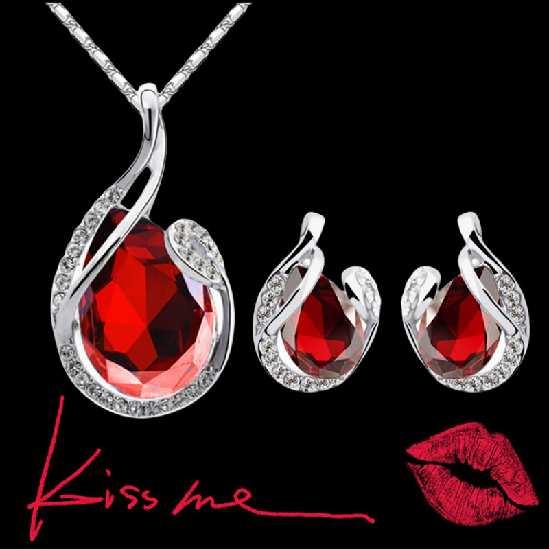 3pcs Rhinestone Necklace Set