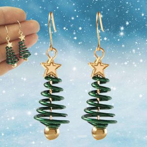 Christmas Tree Star DIY Earrings