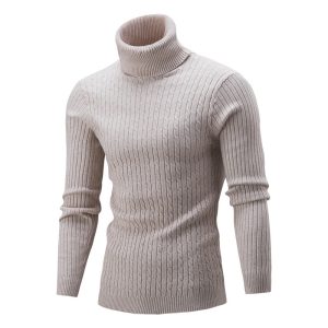Slim-fit High Neck Sweater