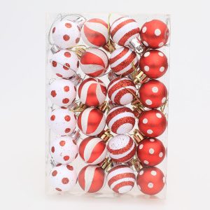24pcs Painted Christmas Balls