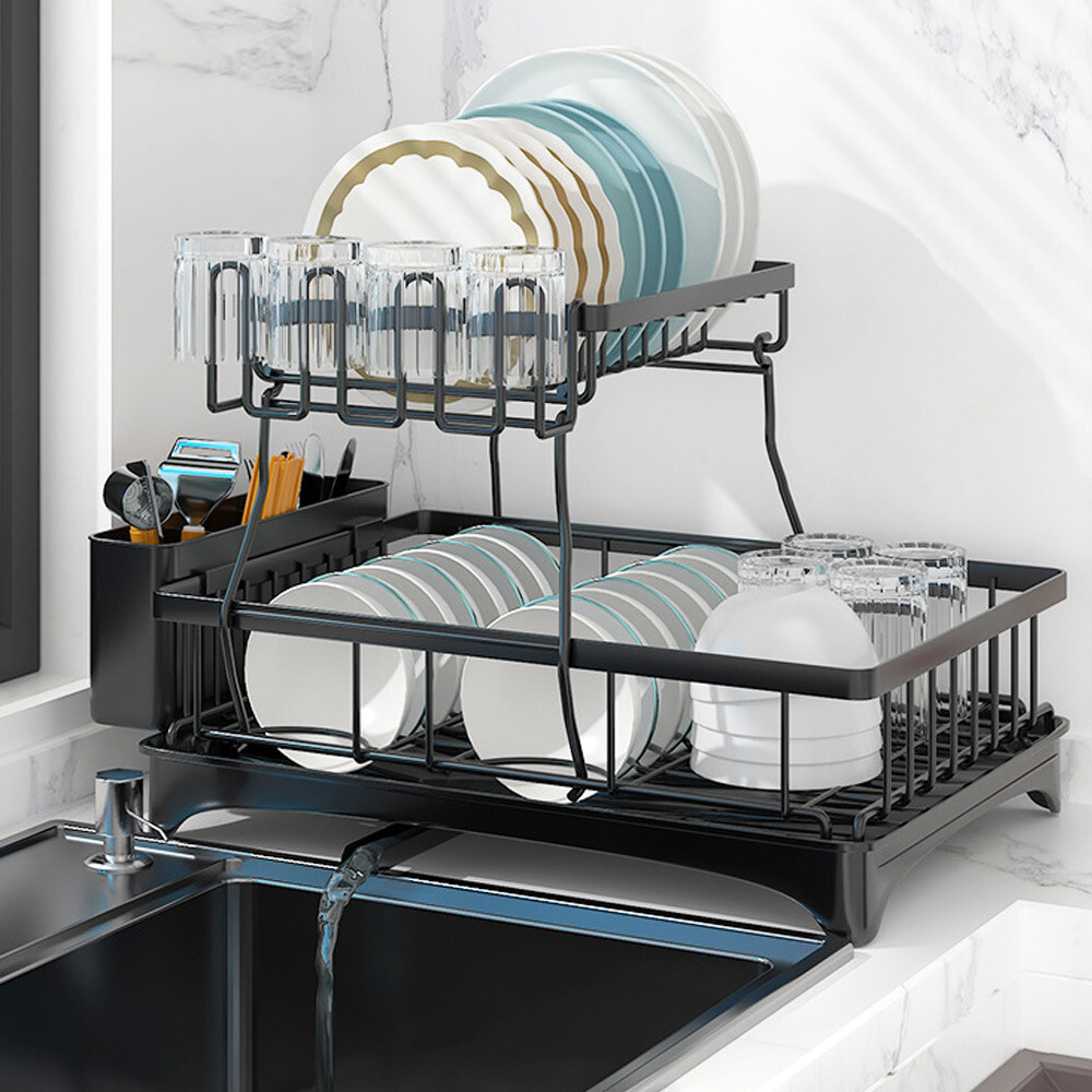 Dish Drainer Drying Rack 2 Tier - Image 3