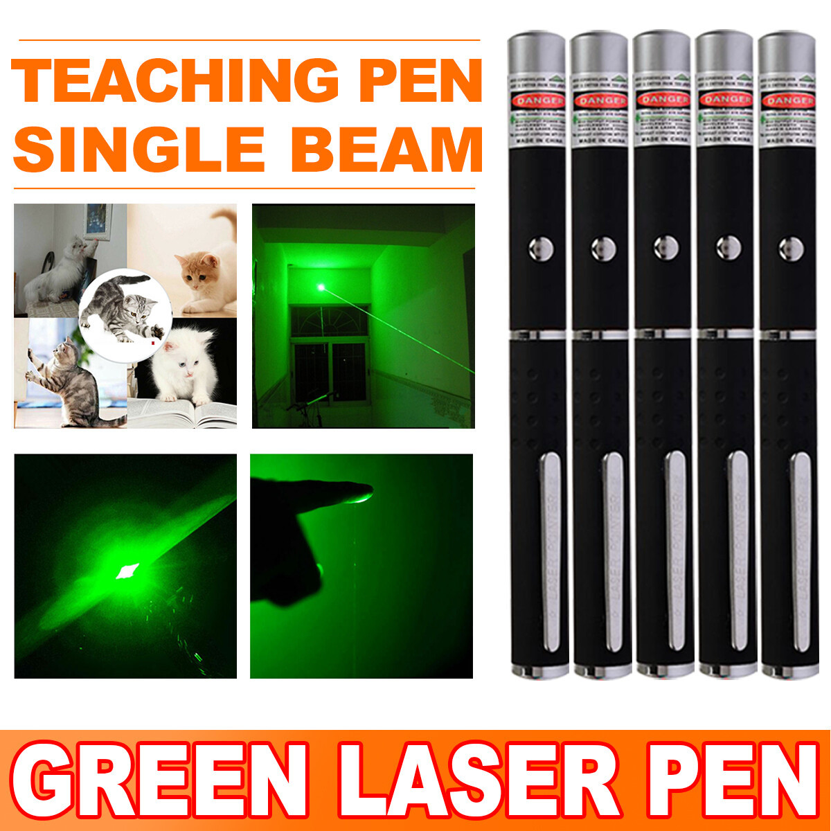 5 Green Laser Pointer Pens - Image 5