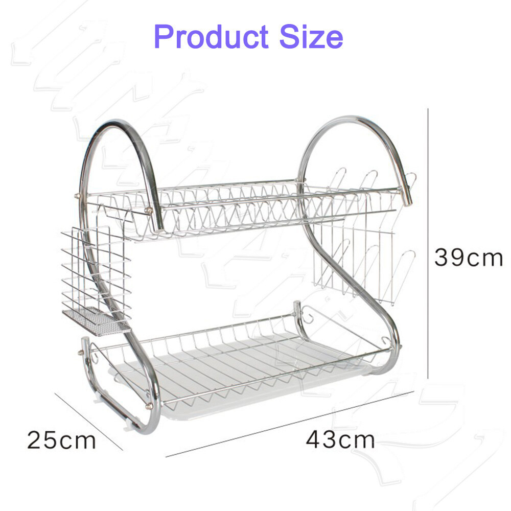 Dish Drying Rack Drainer 2 Tier - Image 10