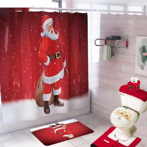 Christmas Bathroom Curtain