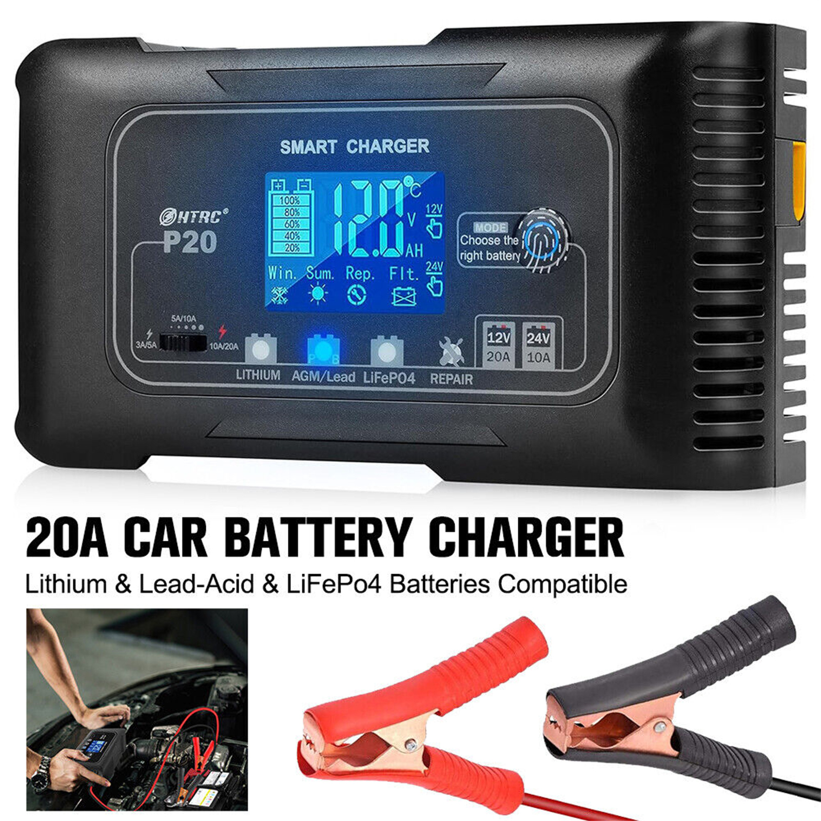 Lifepo4 AGM Gel Battery Charger