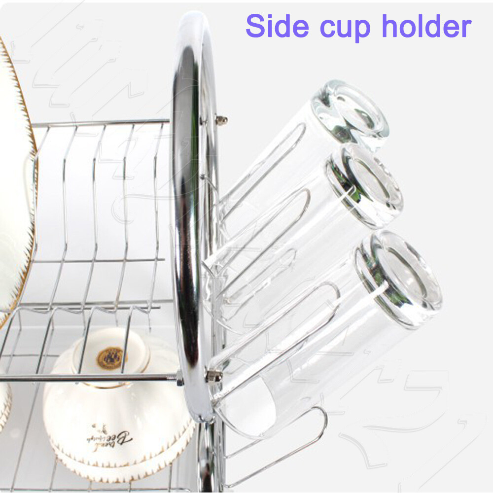 Dish Drying Rack Drainer 2 Tier - Image 3