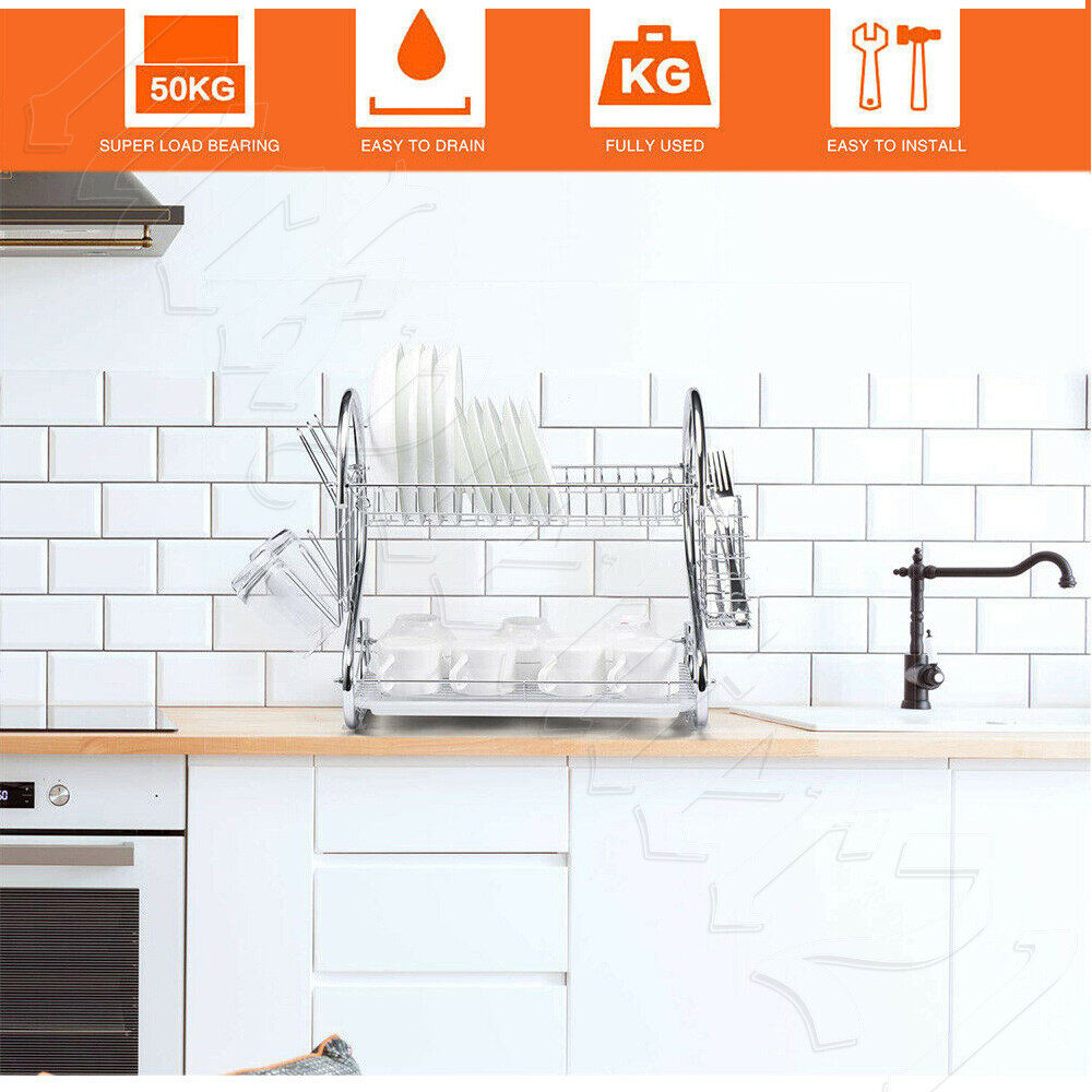 Dish Drying Rack Drainer 2 Tier - Image 7