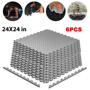 6 Interlocking Floor Mats 60x60cm