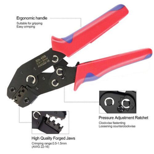 SN-48B Pin Crimping Tool AWG22-14 - Image 4