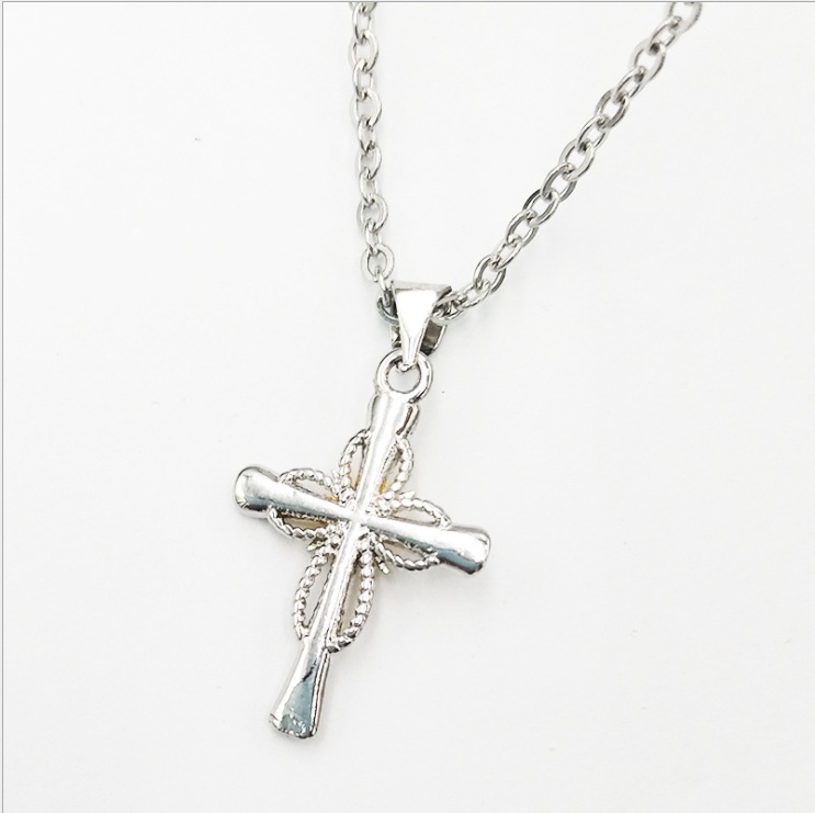 Octagonal Star Cross Alloy Pendant - Image 2